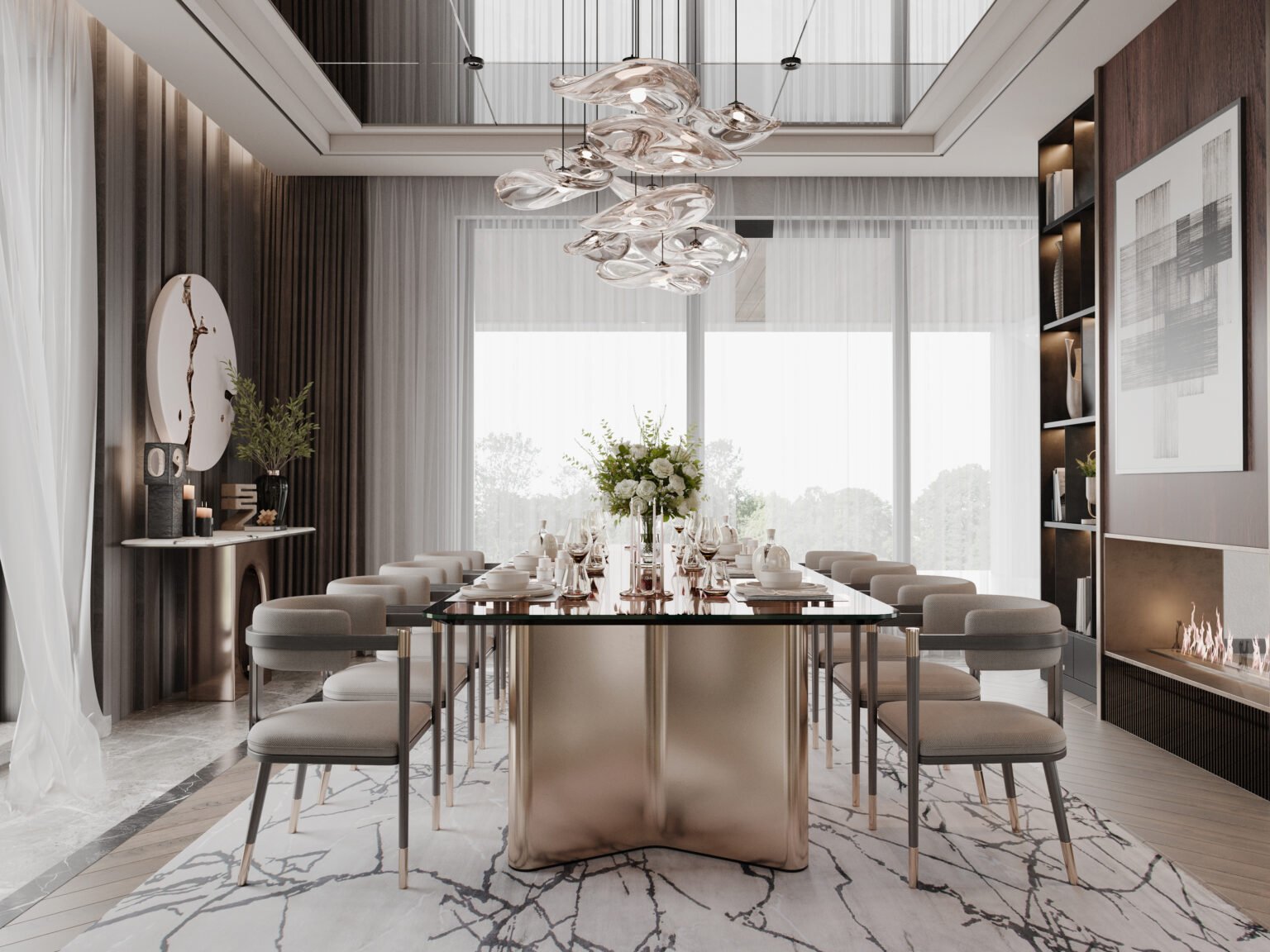 Ankara modern iç mimari – şık yemek odası dekorasyonu
