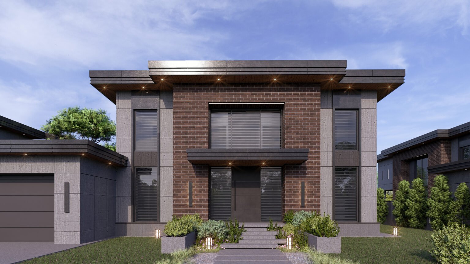 Gölbaşı Ankara modern villa ön cephe tasarımı