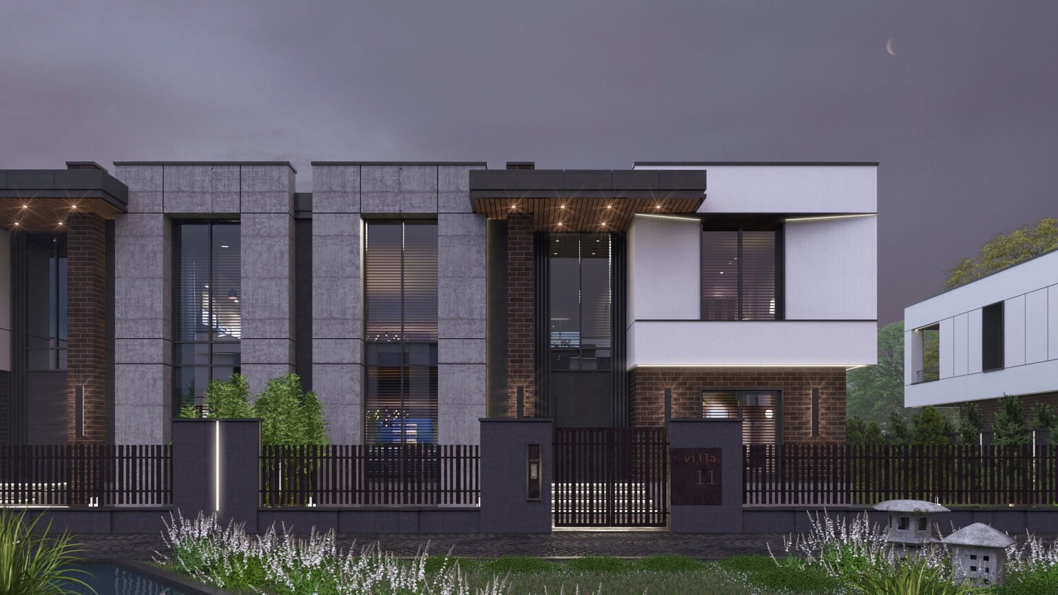 NeoLife Gölbaşı villa tasarımı ön görünüm – modern mimari detaylar