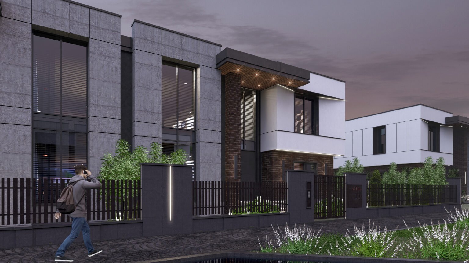 NeoLife Gölbaşı villa tasarımı ön görünüm – modern mimari detaylar